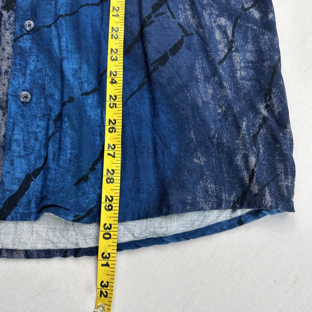 Vintage Georg Roth of Germany Mens Blue Medium Geometric Long Sleeve Shirt - Picture 10 of 15